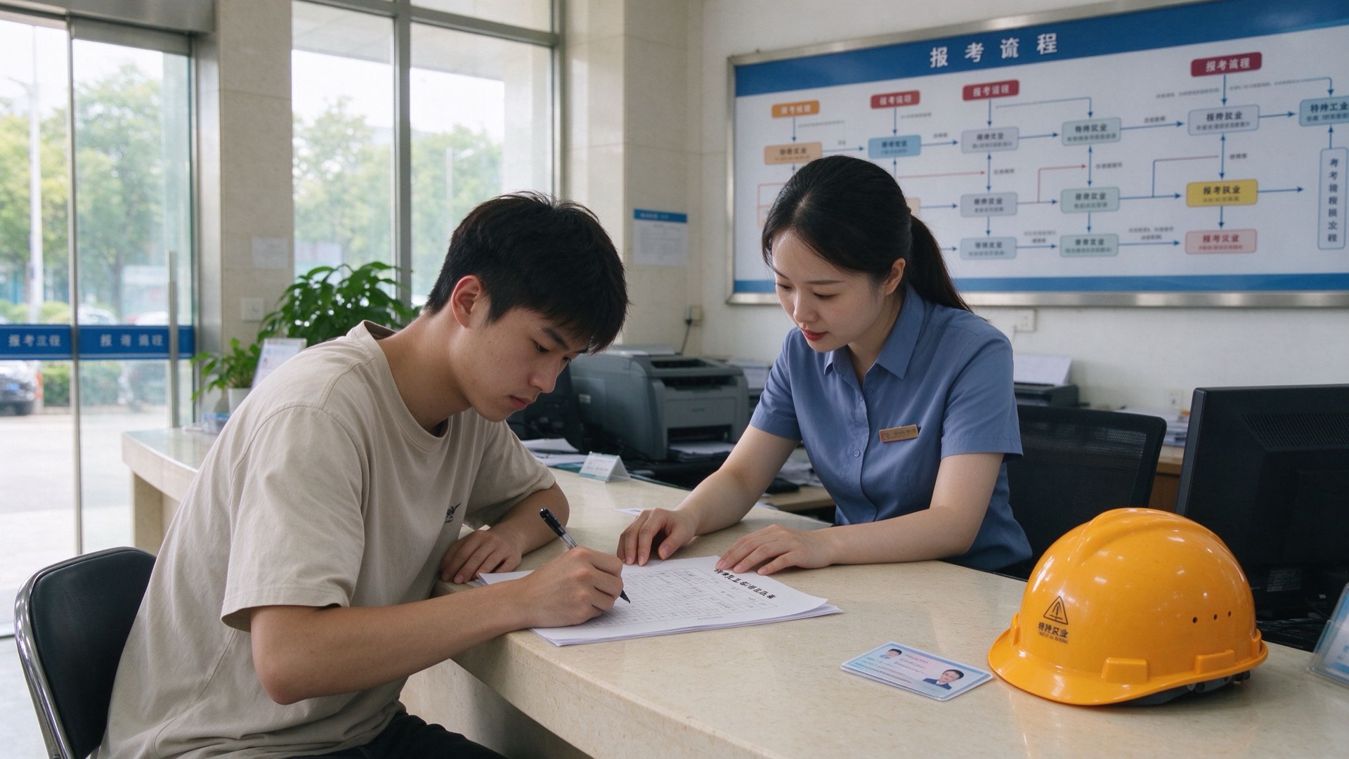 报名填表与材料指导现场
